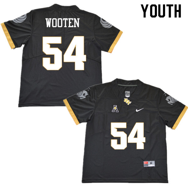 Youth #54 A.J. Wooten UCF Knights College Football Jerseys Sale-Black